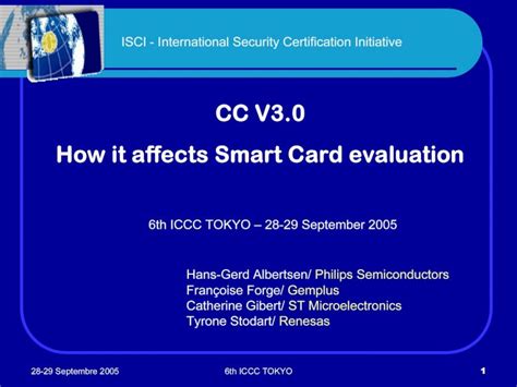 international smart card certification initiatives|International Security Certification Initiative (ISCI WG.